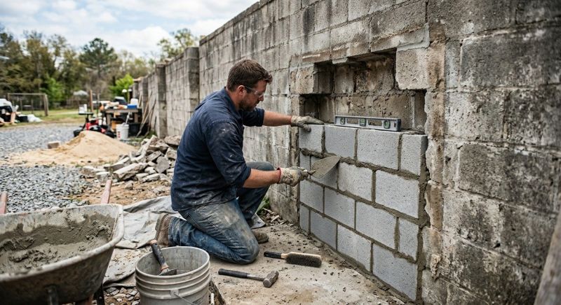 Block Wall Repair in Denison, TX