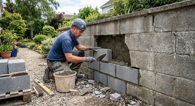 Block Wall Repair in Kingston, OK