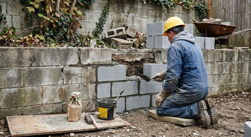 Block Wall Repair in Kingston, OK