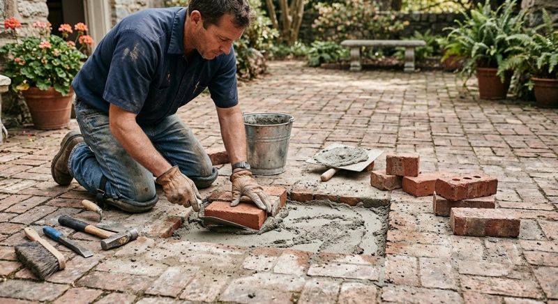 Brick Flatwork Repair in Pottsboro, TX