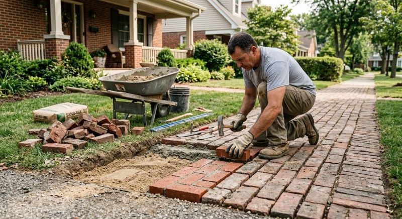 Brick Flatwork Repair in Pottsboro, TX