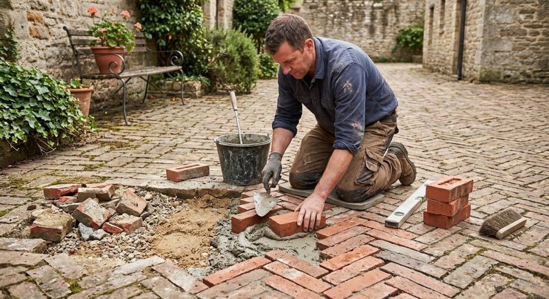 Brick Flatwork Repair in Ravenna, TX