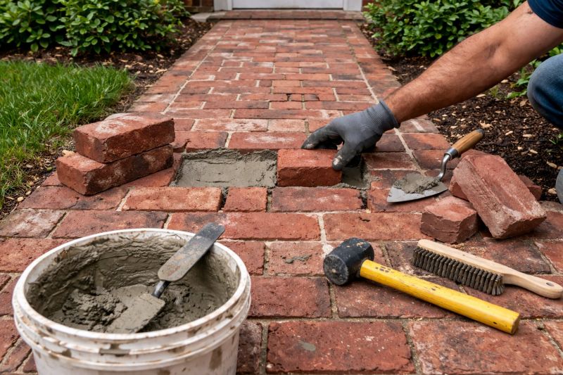 Brick Pathway Repair in Sherman, TX