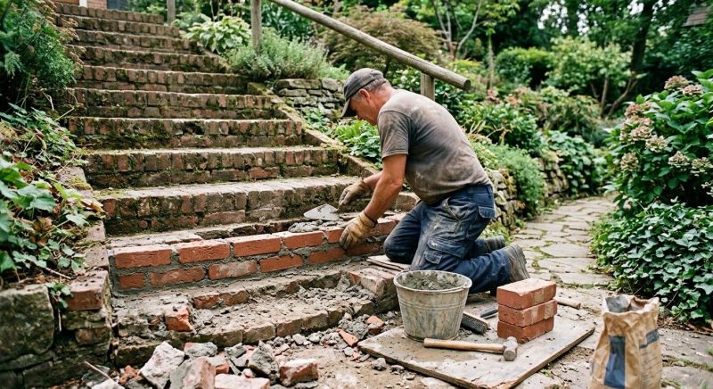 Brick Stairs Repair in Collinsville, TX