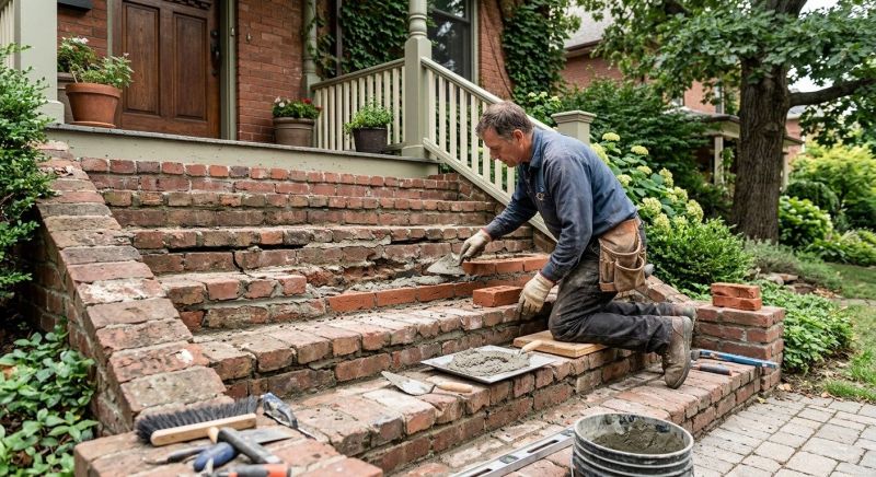 Brick Stairs Repair in Whitesboro, TX