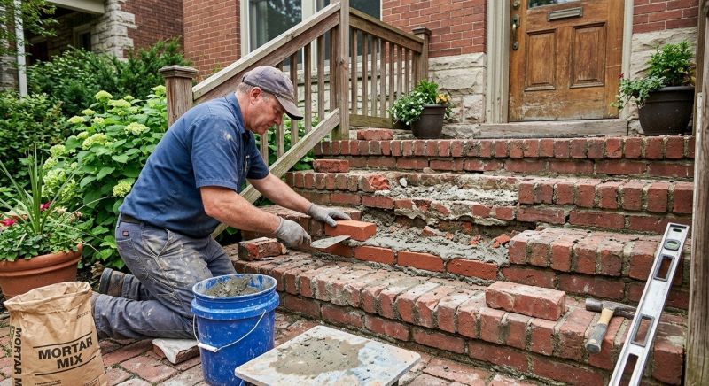 Brick Stoop Repair in Sherman, TX