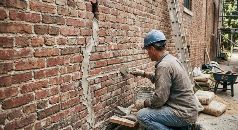 Brick Wall Repair in Ravenna, TX