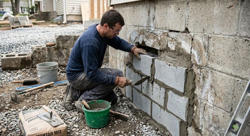 Cement Block Repair in Sherman, TX
