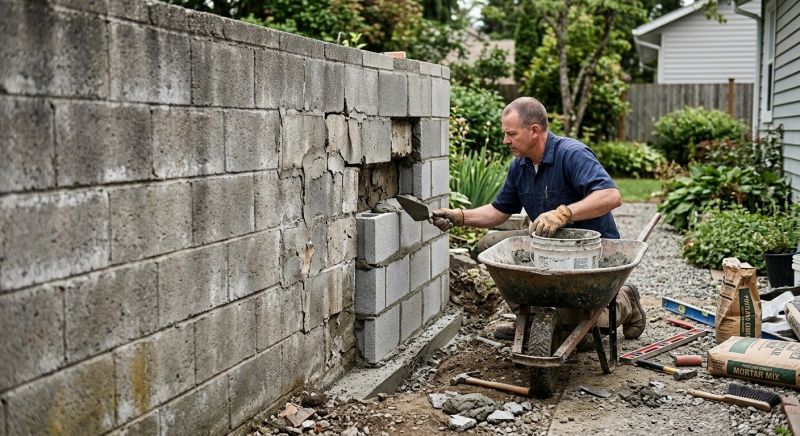 Cinder Block Repair in Sherman, TX