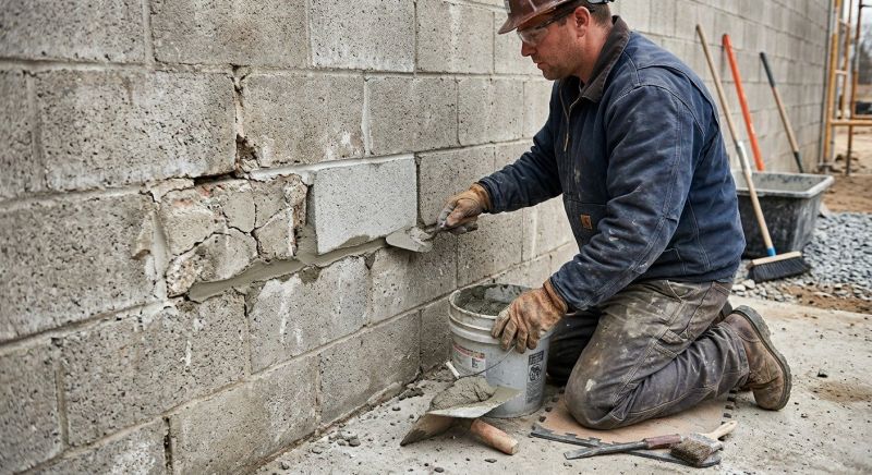 Concrete Block Repair in Grayson County, TX