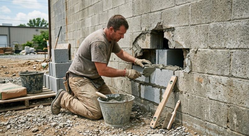 Concrete Block Repair in Van Alstyne, TX