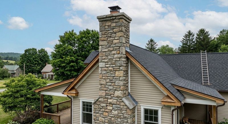 Stone Chimney Installation in Grayson County, TX