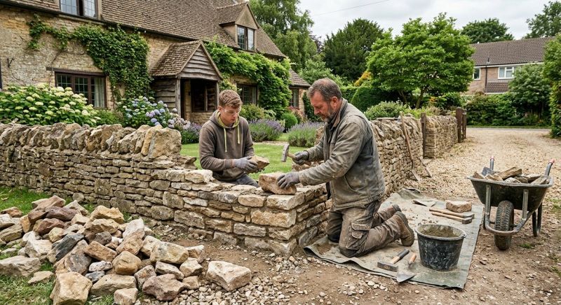Stone Wall Repair in Whitesboro, TX