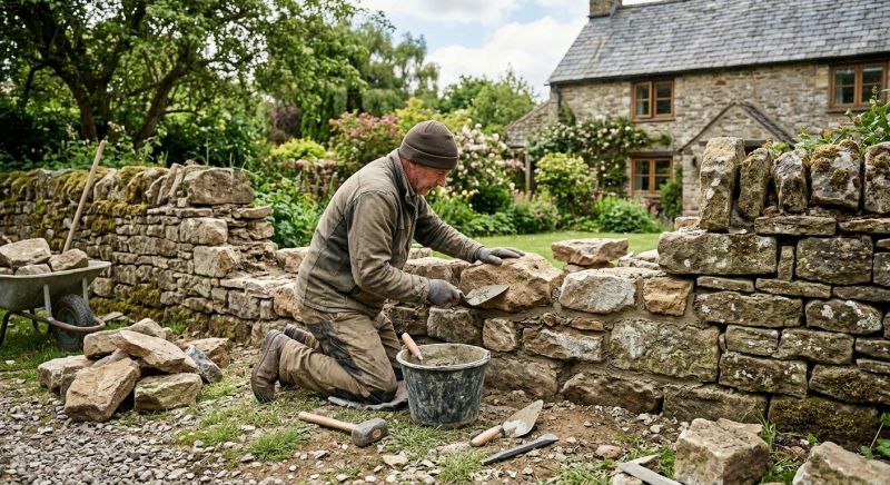 Stone Wall Repair in Whitesboro, TX